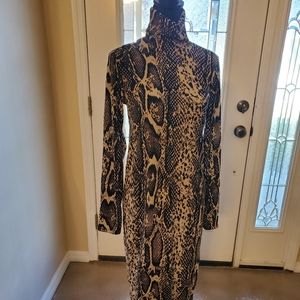 Leopard print Black/cream/brown dress